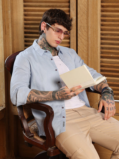 Lattice-Woven Shirt