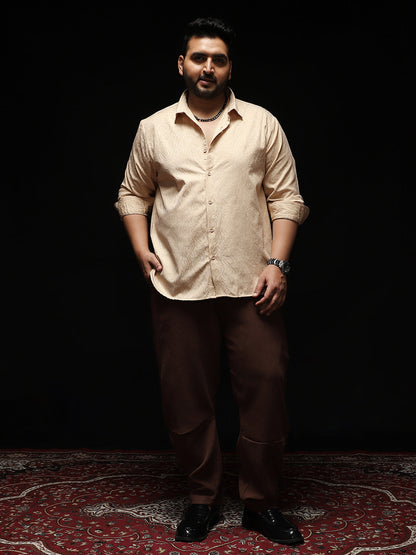 Abstract-Lined Jacquard Shirt