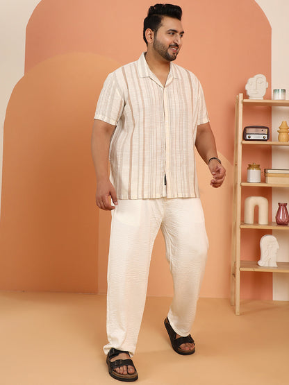 Folk-Striped Cuban Shirt