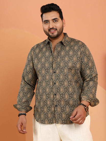 Leaflet-Block Woven Shirt
