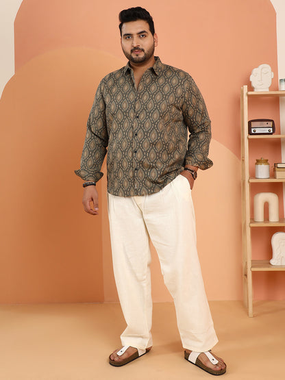 Leaflet-Block Woven Shirt
