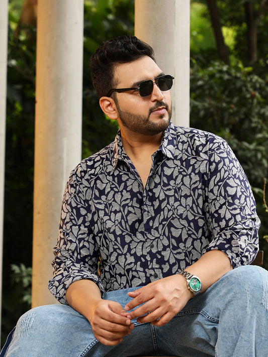 Botanic-Cluster Jacquard Shirt