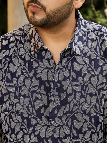 Botanic-Cluster Jacquard Shirt