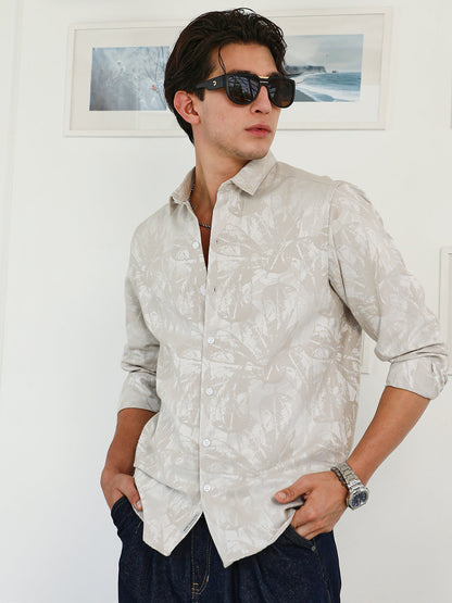 Faded Foliage-Jacquard Shirt