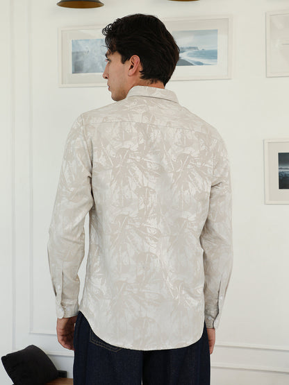 Faded Foliage-Jacquard Shirt