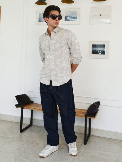 Faded Foliage-Jacquard Shirt