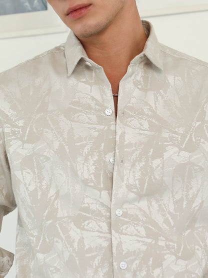 Faded Foliage-Jacquard Shirt