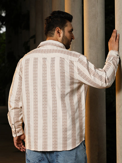 Indie-Stripe Jacquard Shirt