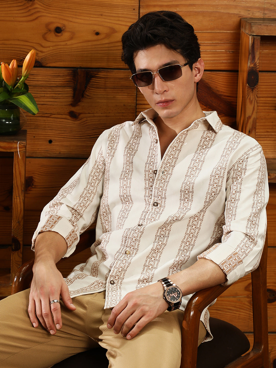 Indie-Stripe Jacquard Shirt