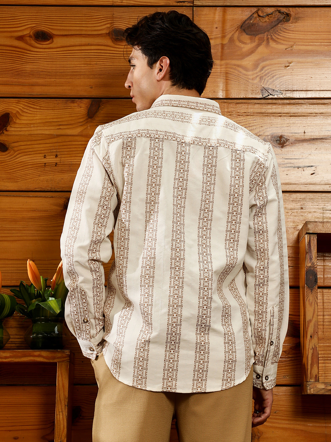 Indie-Stripe Jacquard Shirt