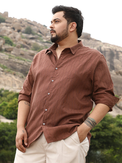 Indie-Geometric Jacquard Shirt
