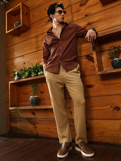 Indie-Geometric Jacquard Shirt