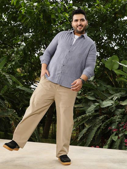 Self-Jacquard Check Shirt