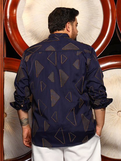 Triangle Raw-Edge Shirt