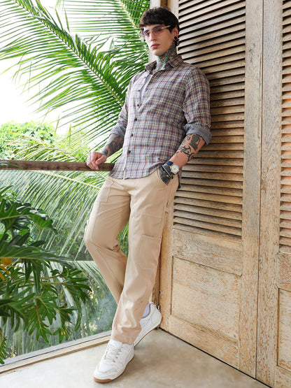Woven Contrast-Check Shirt