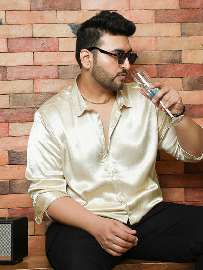Solid Satin-Weave Shirt