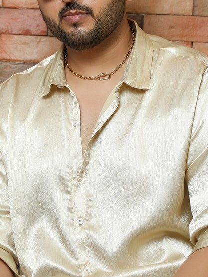 Solid Satin-Weave Shirt