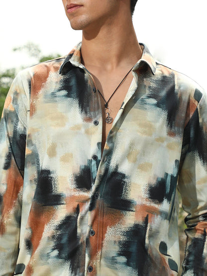 Abstract-Brushed Imprint Shirt
