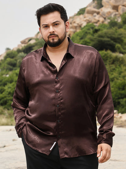 Gleaming Crushed-Satin Shirt