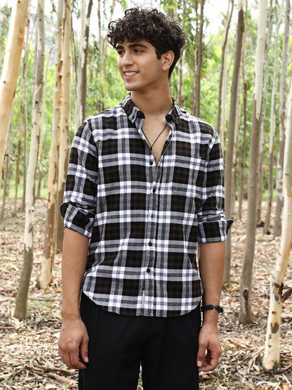 Tartan-Woven Regular Shirt