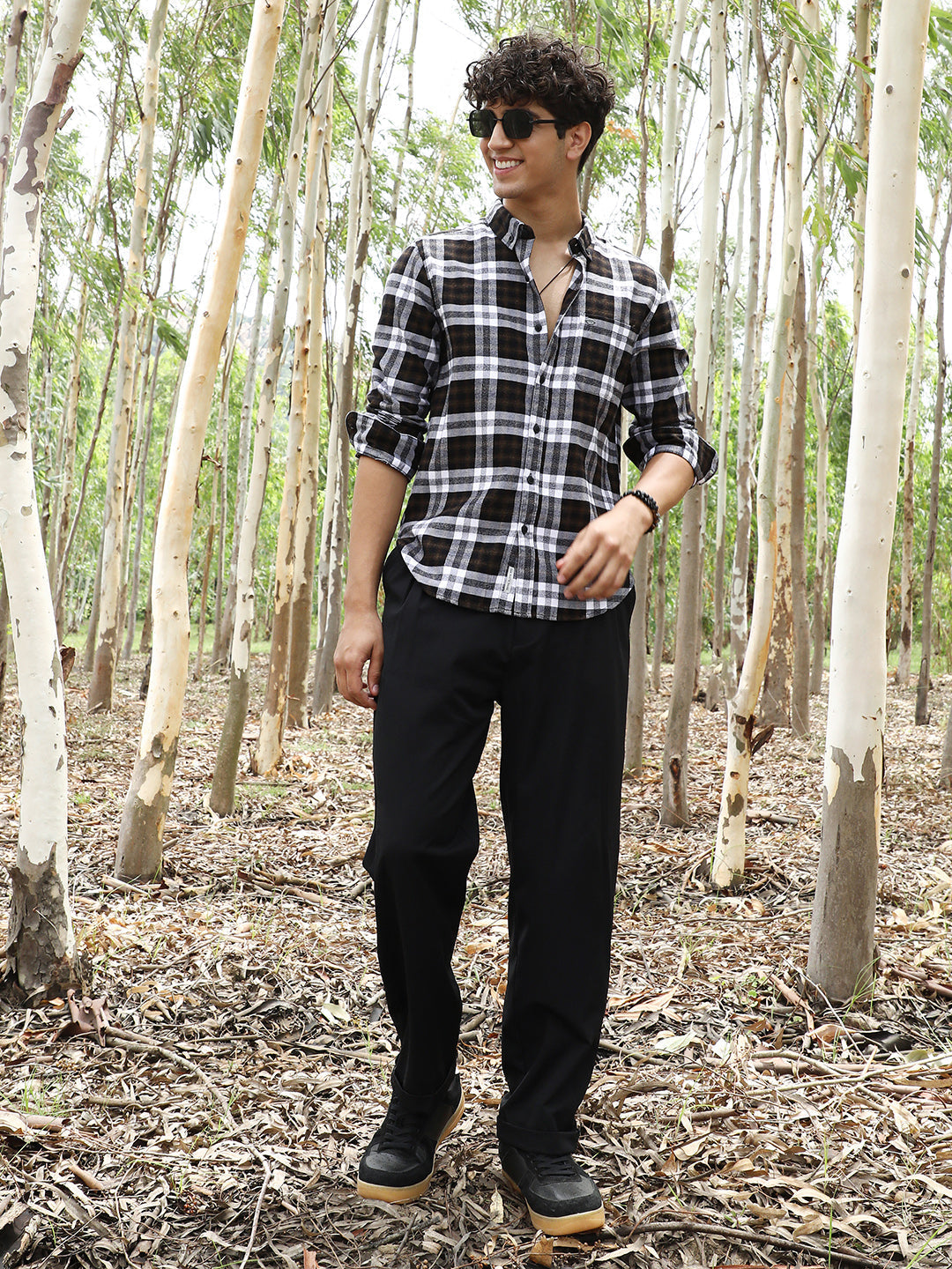 Tartan-Woven Regular Shirt