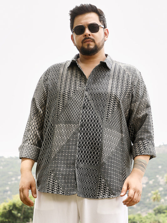 Mono-Kaleidoscopic Jacquard Shirt