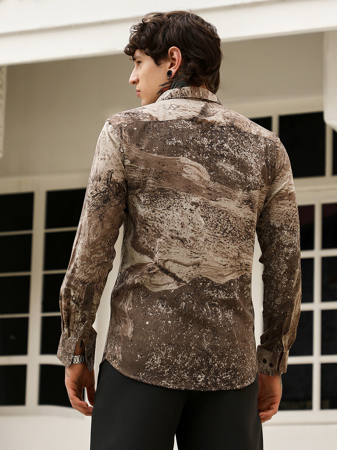 Marble-Specks Imprint Shirt