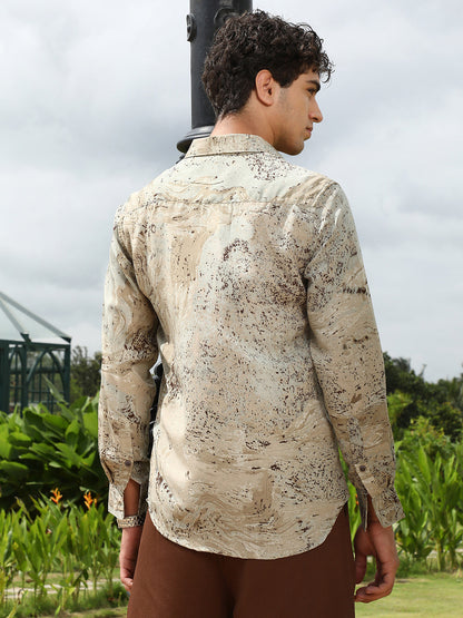 Marble-Specks Imprint Shirt