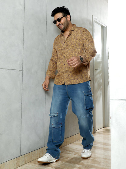 Indie Floral-Motif Imprint Shirt
