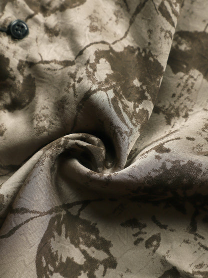 Faded-Flora Jacquard Shirt