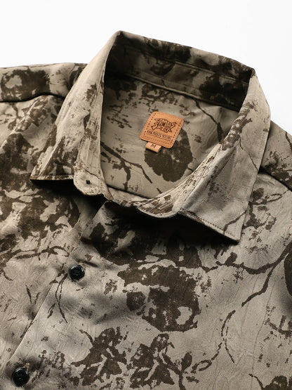 Faded-Flora Jacquard Shirt