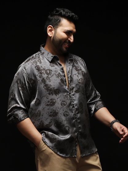 Faded-Flora Jacquard Shirt