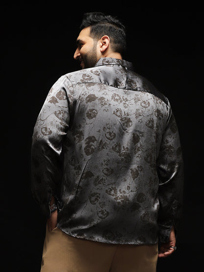 Faded-Flora Jacquard Shirt