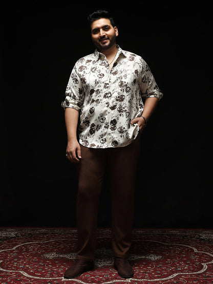 Faded-Flora Jacquard Shirt