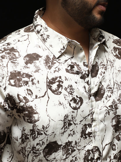 Faded-Flora Jacquard Shirt