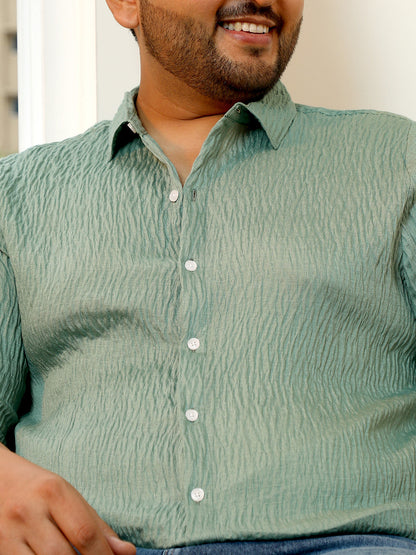 Solid Creased-Tactile Shirt
