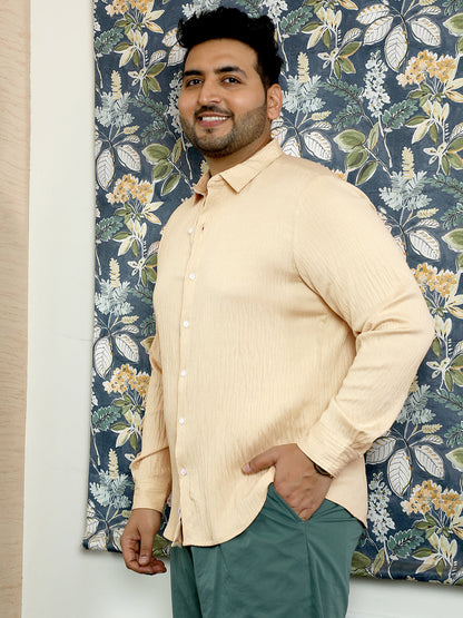Solid Creased-Tactile Shirt