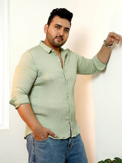 Solid Creased-Tactile Shirt