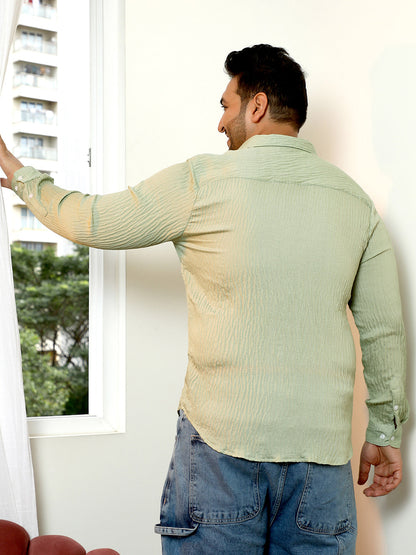 Solid Creased-Tactile Shirt