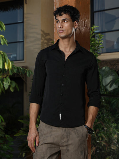 Crushed-Textured Shirt