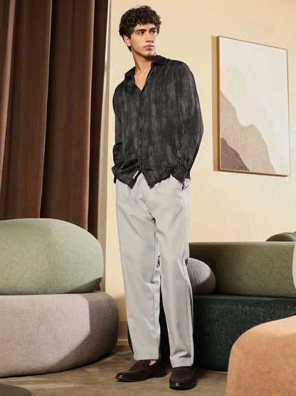 Gleaming-Grazed Satin Shirt