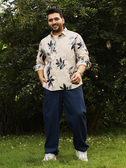 Imprinted Foliage Textured Shirt