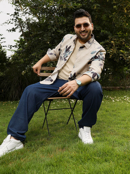 Imprinted Foliage Textured Shirt
