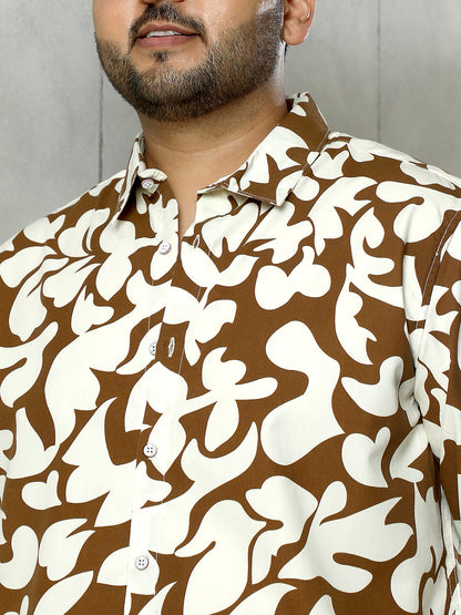 Contrast-Botanics Imprint Shirt