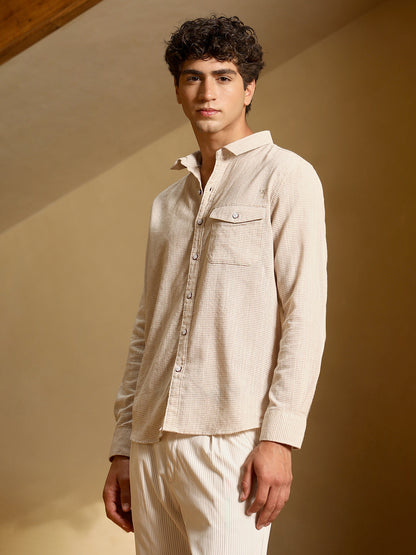 Candy-Stripe Jacquard Shirt
