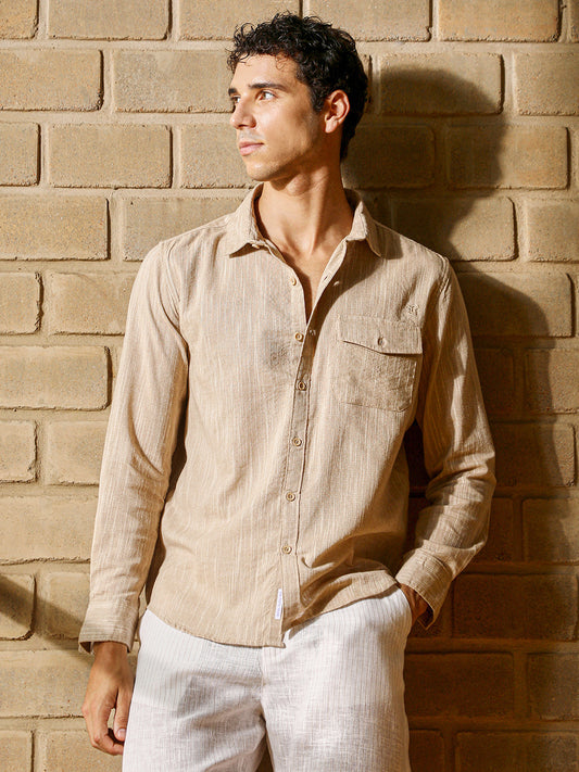 Thread-Jacquard Shirt