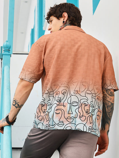 Faces-Ombre Oversized Shirt