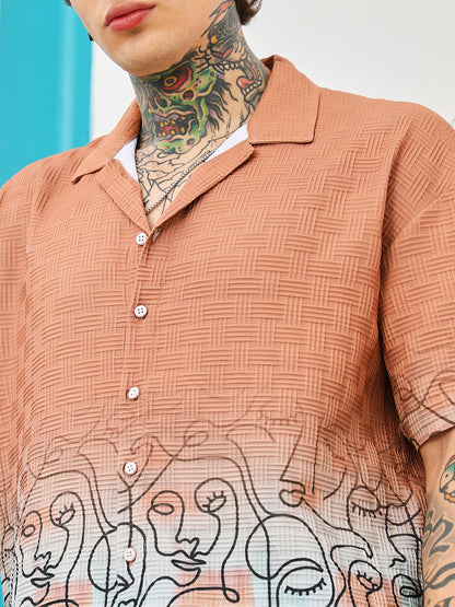 Faces-Ombre Oversized Shirt