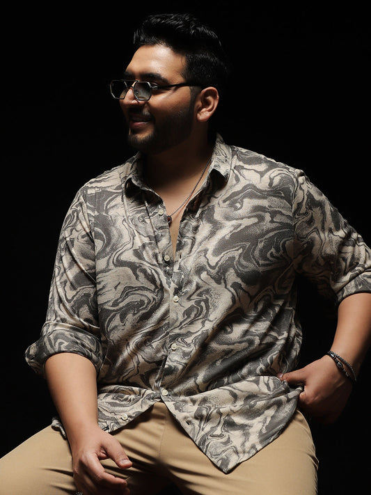 Fluid-Marble Textured Shirt