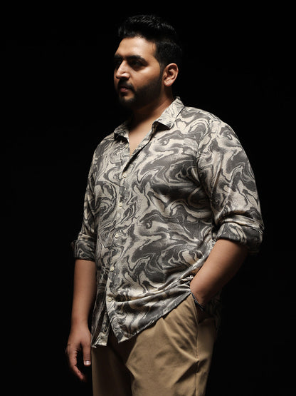 Fluid-Marble Textured Shirt